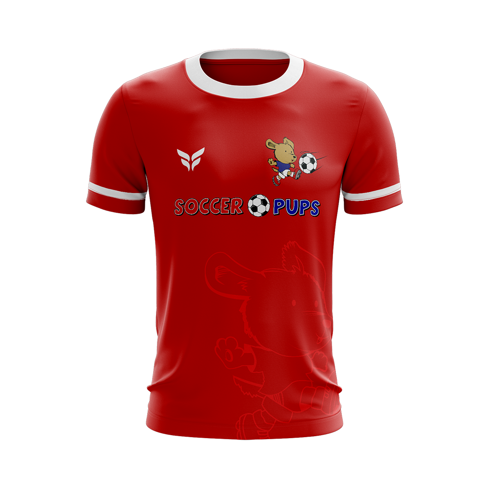 SOCCER PUPS "PUP TOP" JERSEY SS (RED)