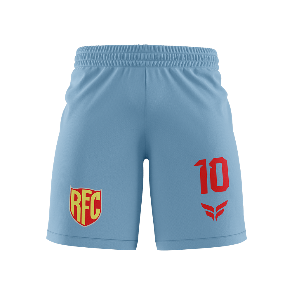 RED FLAMES GAME SHORTS (BLUE)