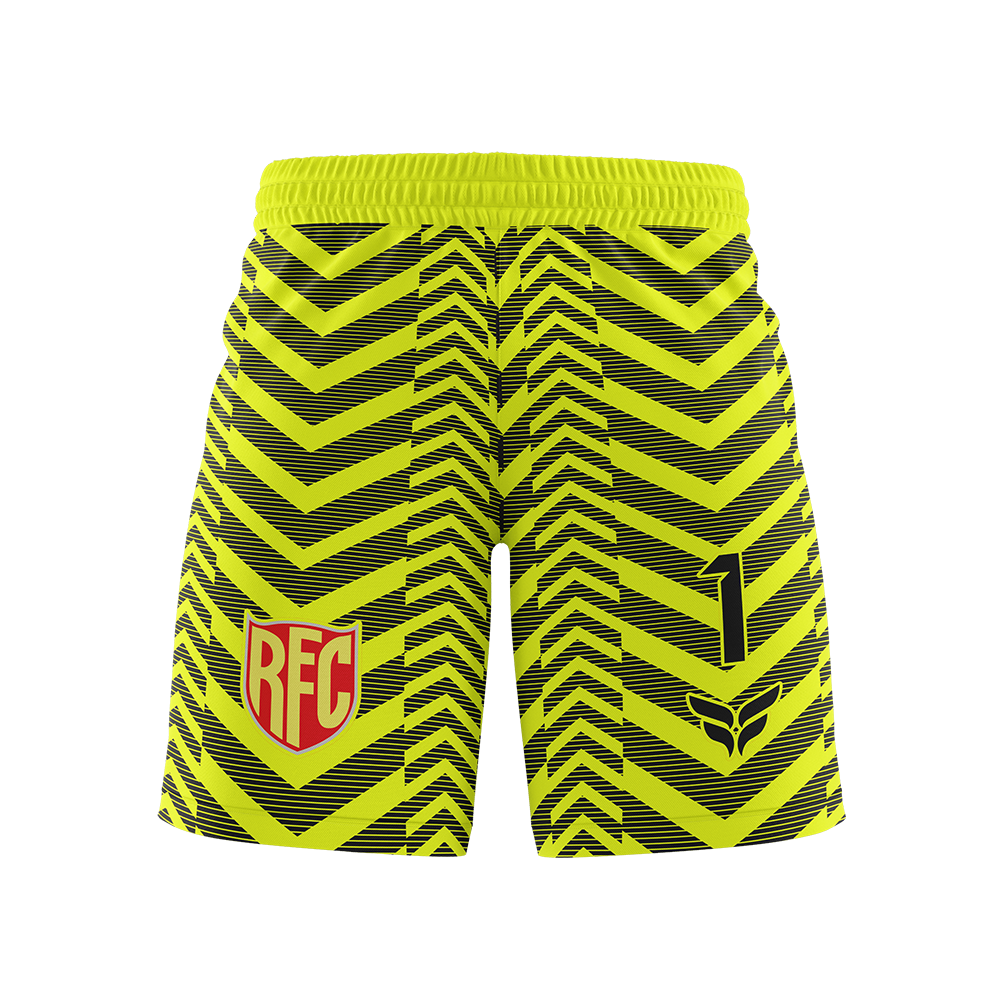 RED FLAMES KEEPER SHORTS (YELLOW)