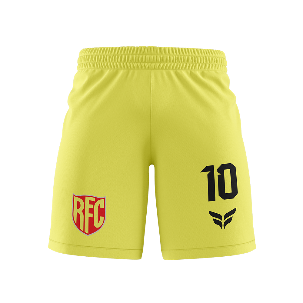 RED FLAMES GAME SHORTS (YELLOW)