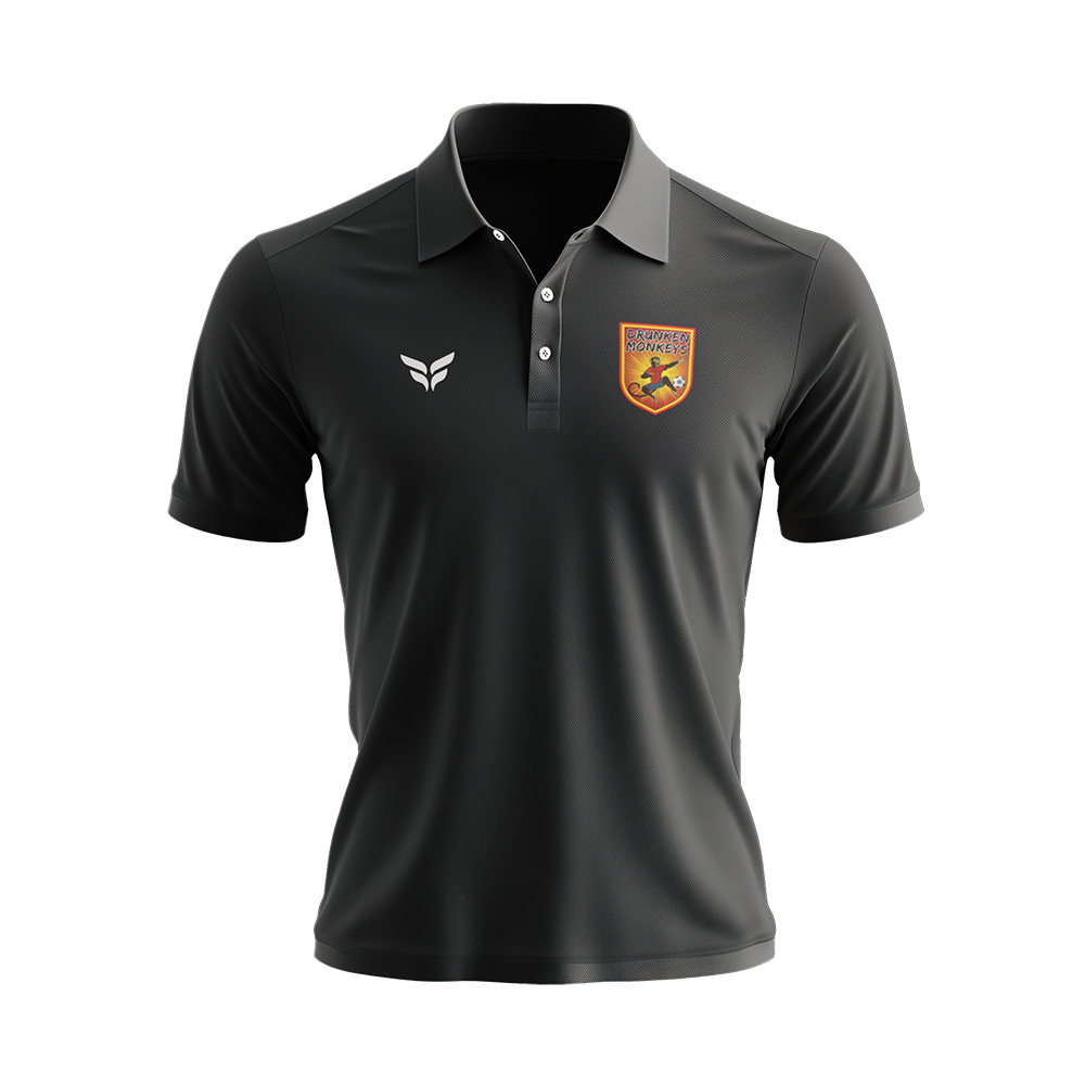 DRUNKEN MONKEYS POLO SHIRT (BLACK)