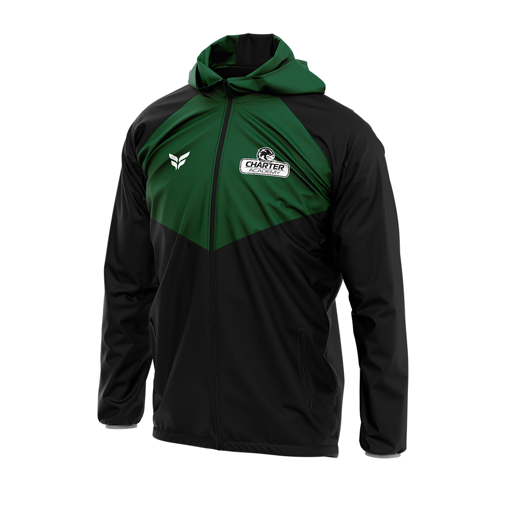 CHARTER ACADEMY WINDBREAKER JACKET (BLACK GREEN)