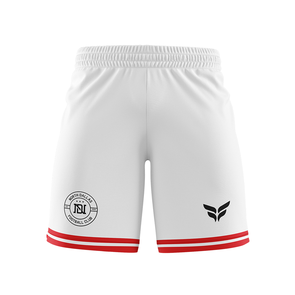 NORTH DALLAS FC HOME SHORTS (WHITE)