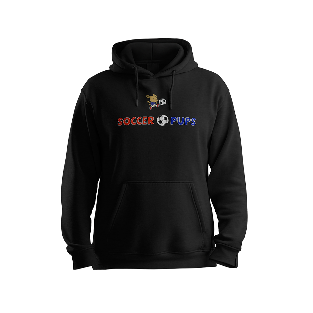 SOCCER PUPS COTTON-BLEND HOODIE (BLACK)