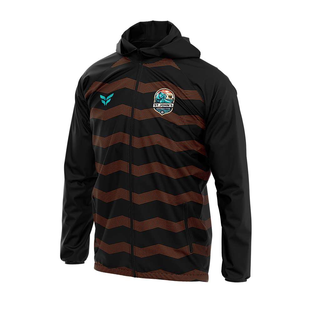 ST JOHNS FC WINDBREAKER JACKET (BLACK)