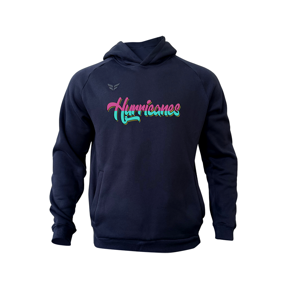 VALLEY CENTER SCRIPT HOODIE (NAVY NEON)