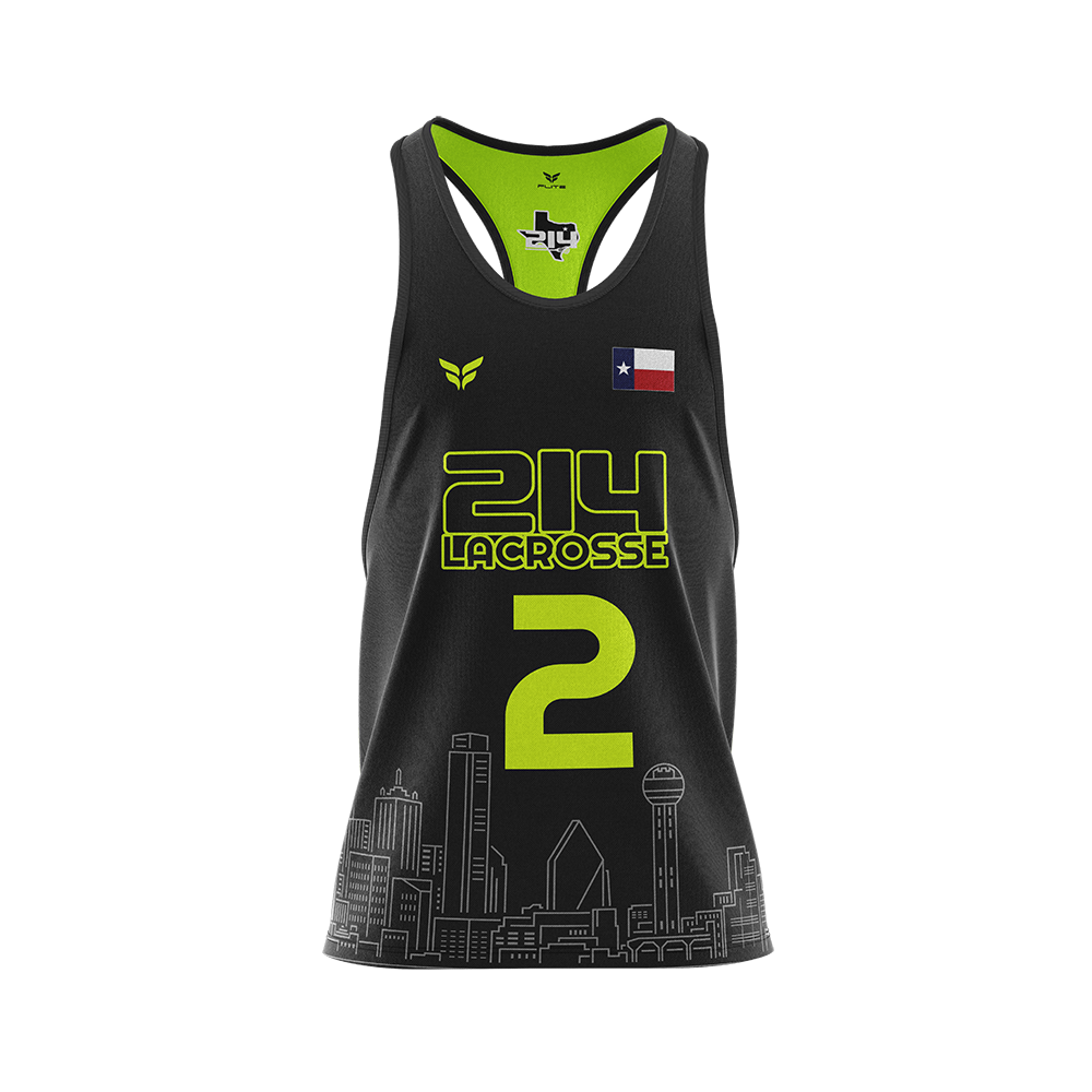 214 LAX REVERISBLE GAME JERSEY NS (NEON/BLACK)