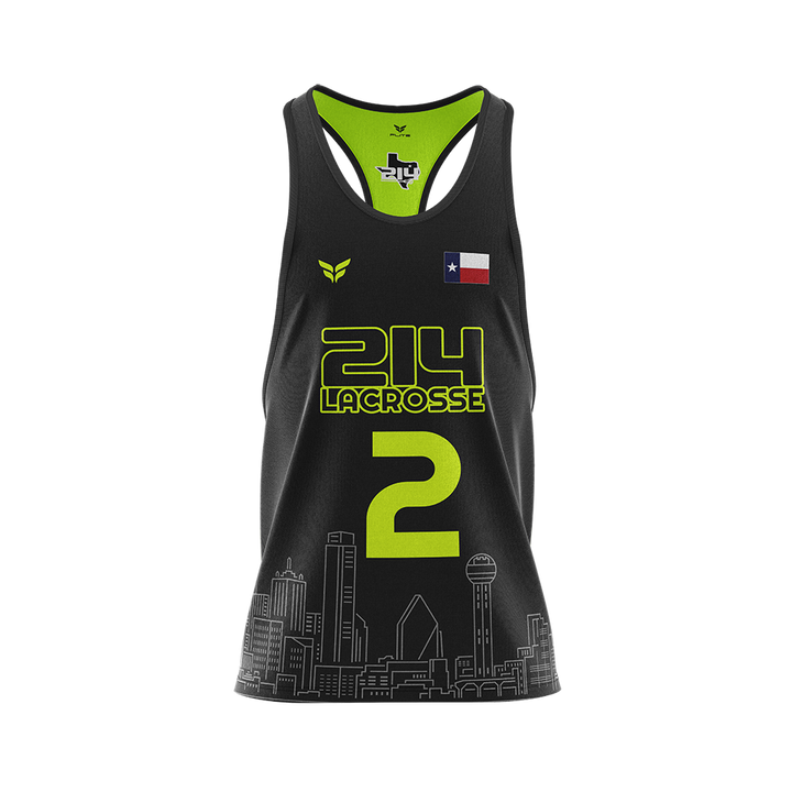 214 LAX REVERISBLE GAME JERSEY NS (NEON/BLACK)