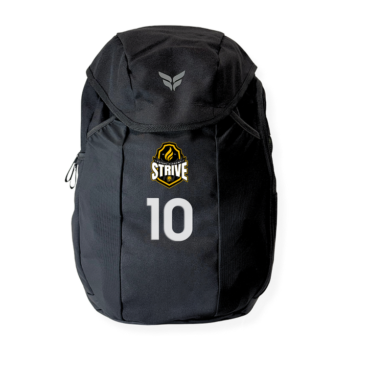 STRIVE FUTBOL TEAM BACKPACK WITH PLAYER NUMBER (BLACK)