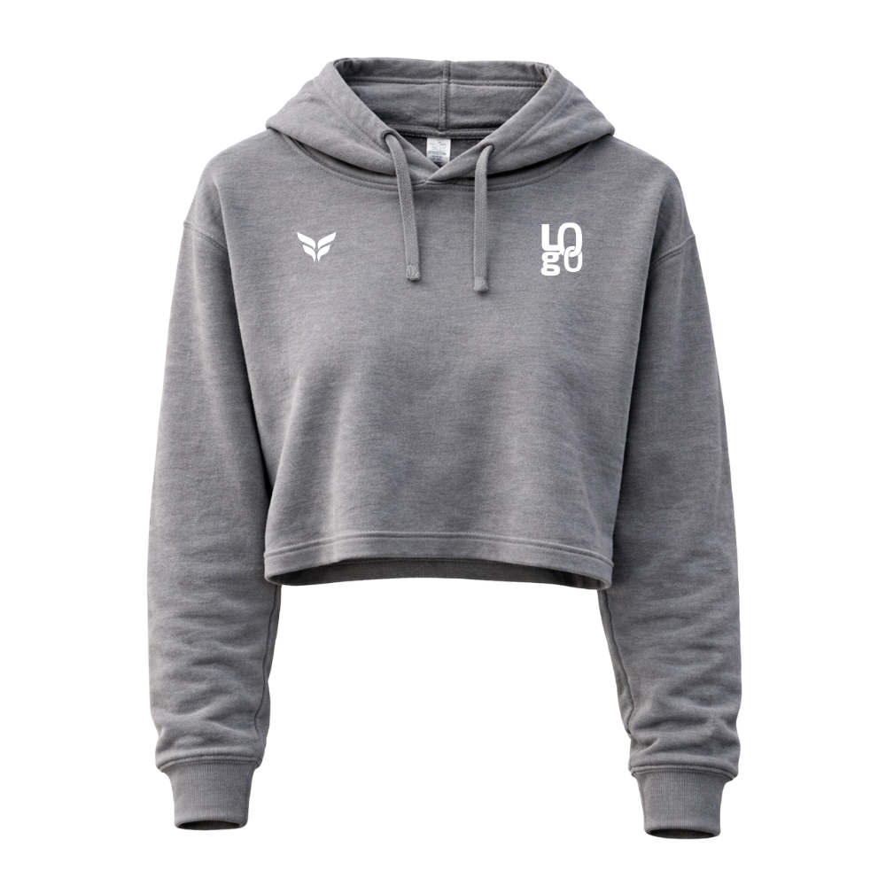 CROPPED WOMENS HOODIE X FLITE (GREY) *