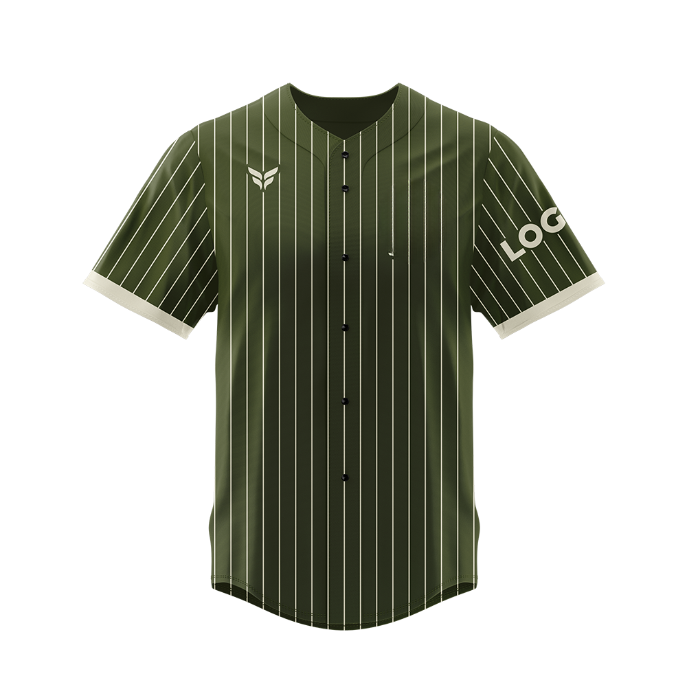 BASEBALL JERSEY 6 BUTTON X FLITE (GREEN)