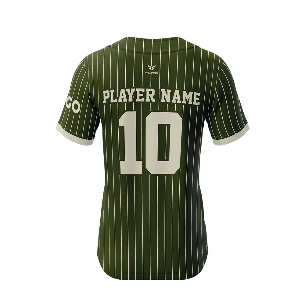 BASEBALL JERSEY 6 BUTTON X FLITE (GREEN)