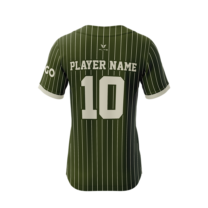 BASEBALL JERSEY 6 BUTTON X FLITE (GREEN)