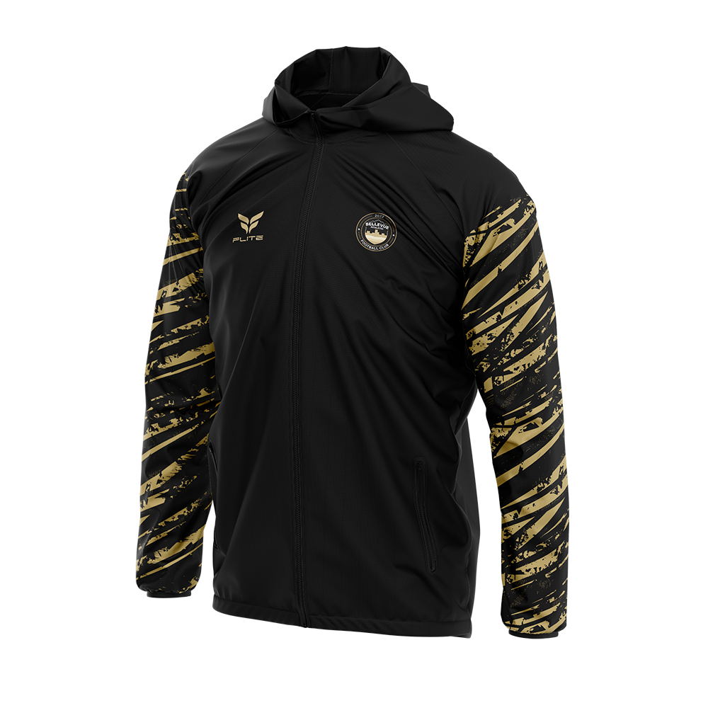 BELLEVUE ATHLETIC WINDBREAKER JACKET (BLACK)