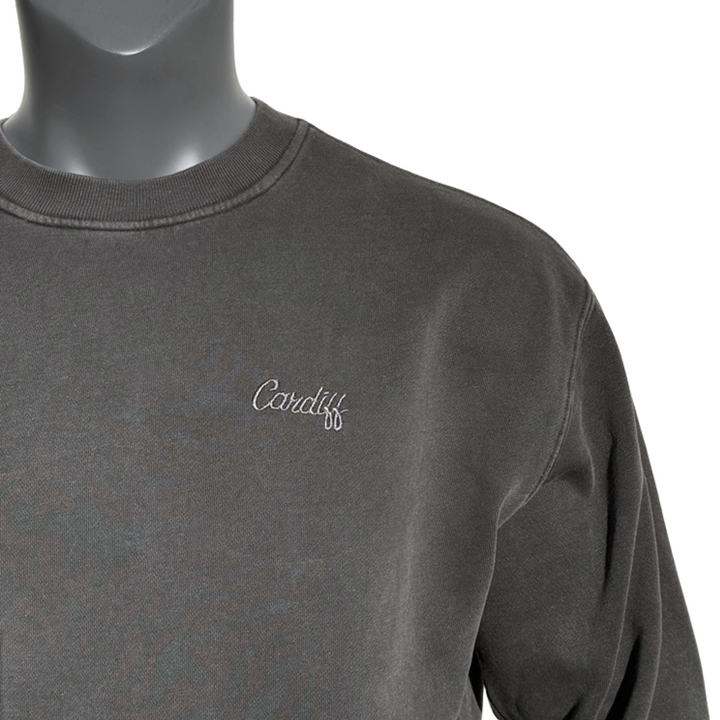 CARDIFF SCRIPT LIFESTYLE CREW (CHARCOAL GREY)