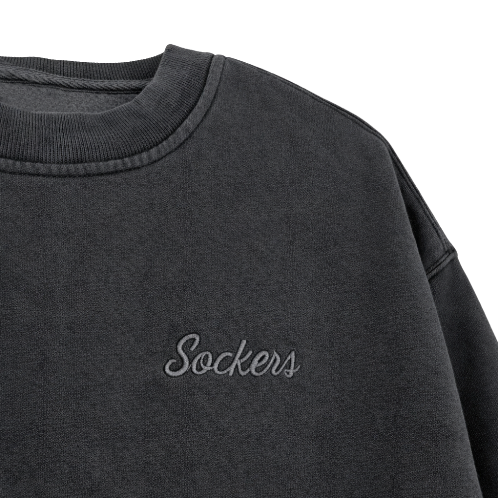 SD SOCKERS EMBROIDERED CREW (CHARCOAL)