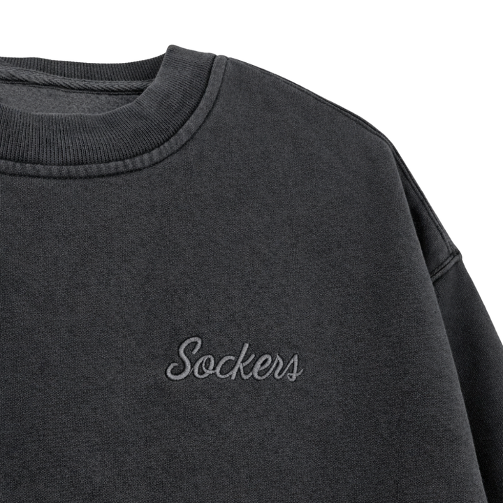 SD SOCKERS EMBROIDERED CREW (CHARCOAL)