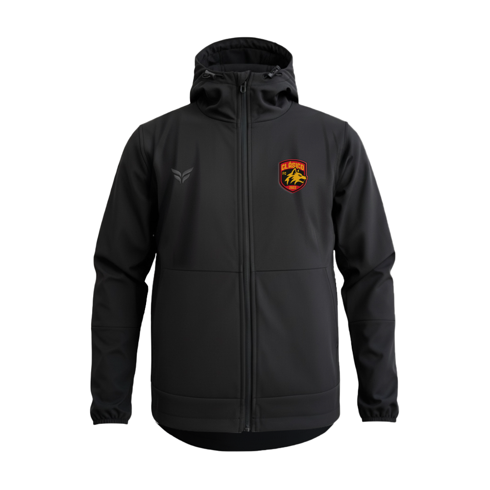 CLASICO FC STEALTH HOODED JACKET (BLACK)
