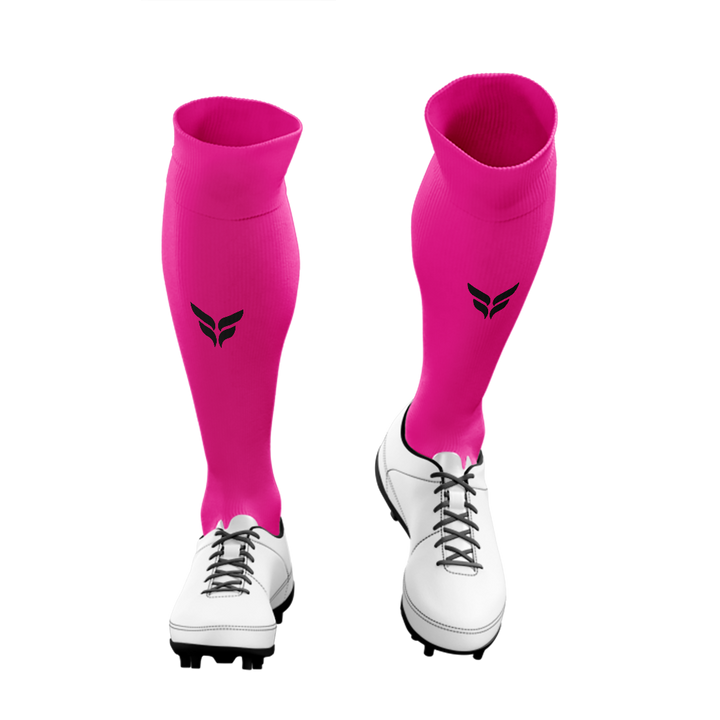 TEAM SOCKS (PINK SOCKS BLACK WINGS) *BREAST CANCER AWARENESS