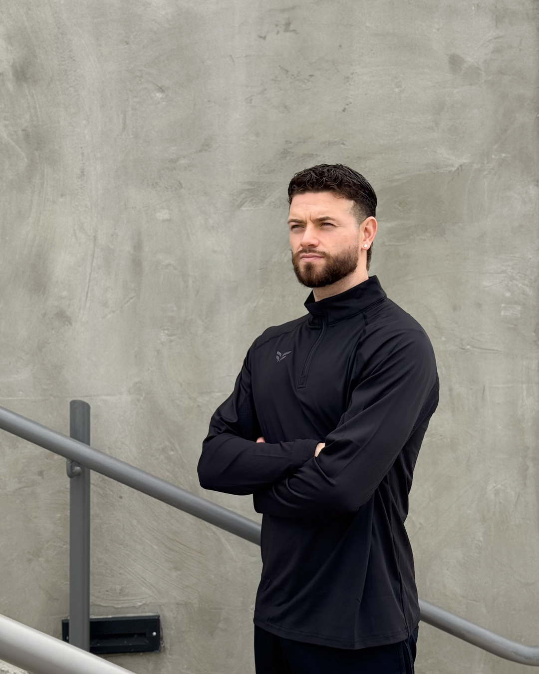 BITCOT STEALTH QUARTER-ZIP (BLACK)
