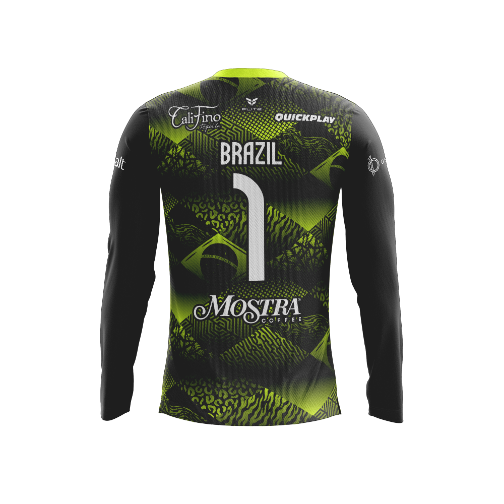 4 NATIONS BRAZIL GK JERSEY LS (BLACK)