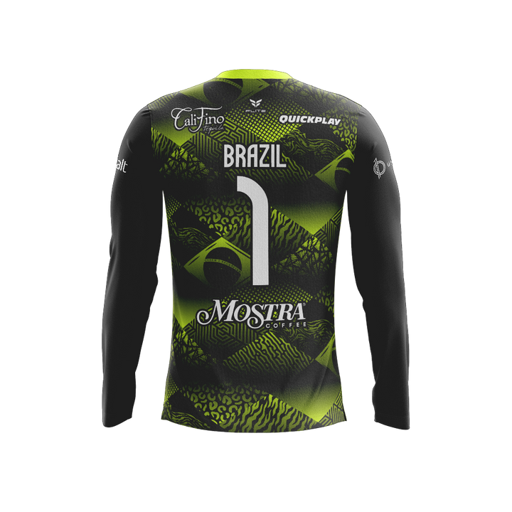 4 NATIONS BRAZIL GK JERSEY LS (BLACK)