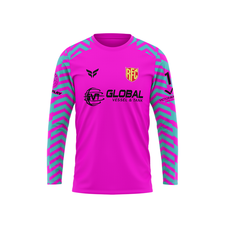 RED FLAMES KEEPER JERSEY LS (PINK)