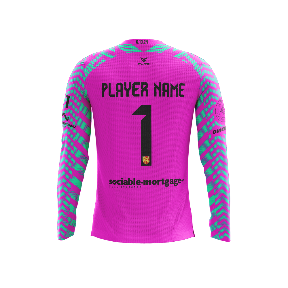 RED FLAMES KEEPER JERSEY LS (PINK)