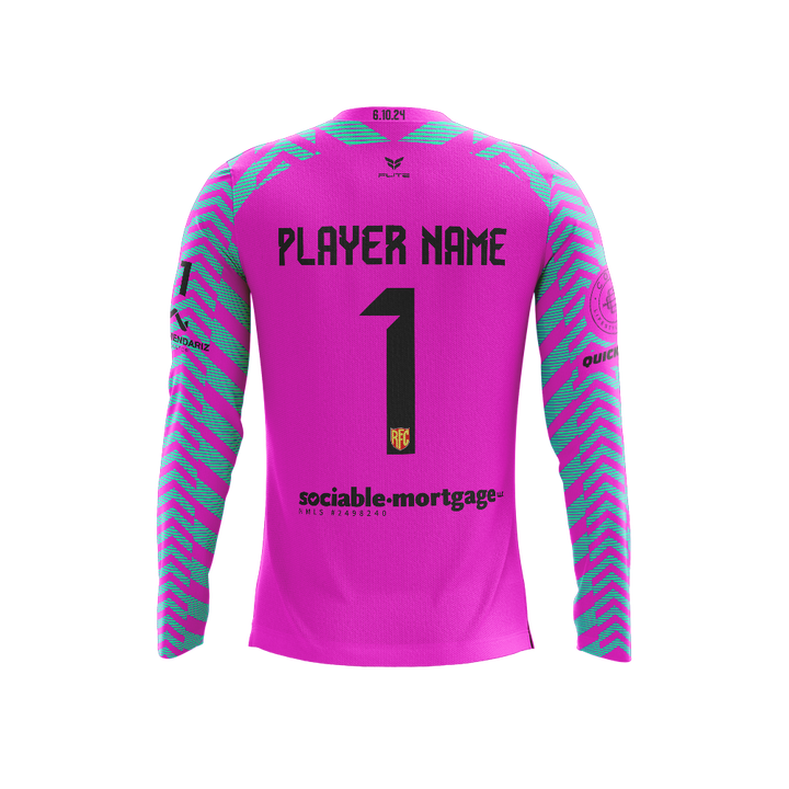 RED FLAMES KEEPER JERSEY LS (PINK)