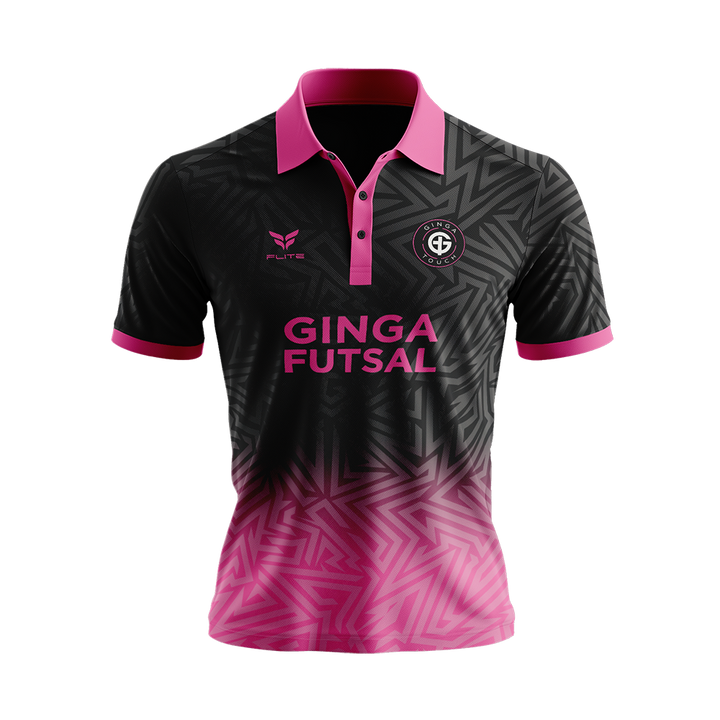 GINGA TOUCH FUTSAL PLAYER POLO SHIRT (BLACK)