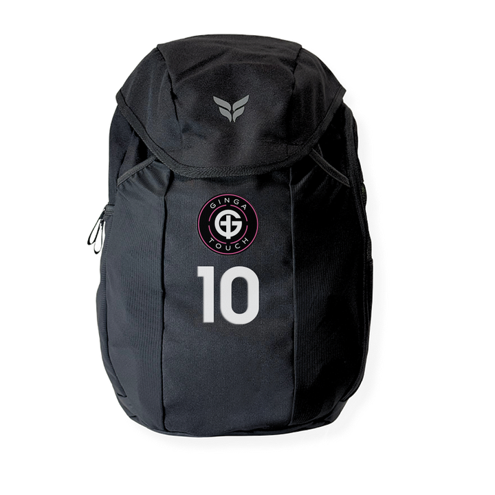GINGA TOUCH FUTSAL TEAM BACKPACK WITH PLAYER NUMBER (BLACK)
