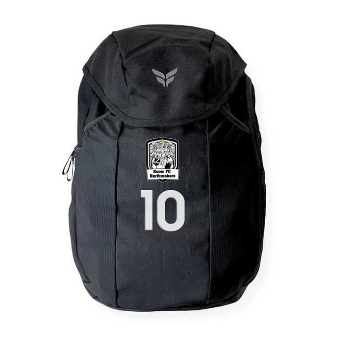 KOMO FC HARTBREAKERS TEAM BACKPACK WITH PLAYER NUMBER (BLACK)