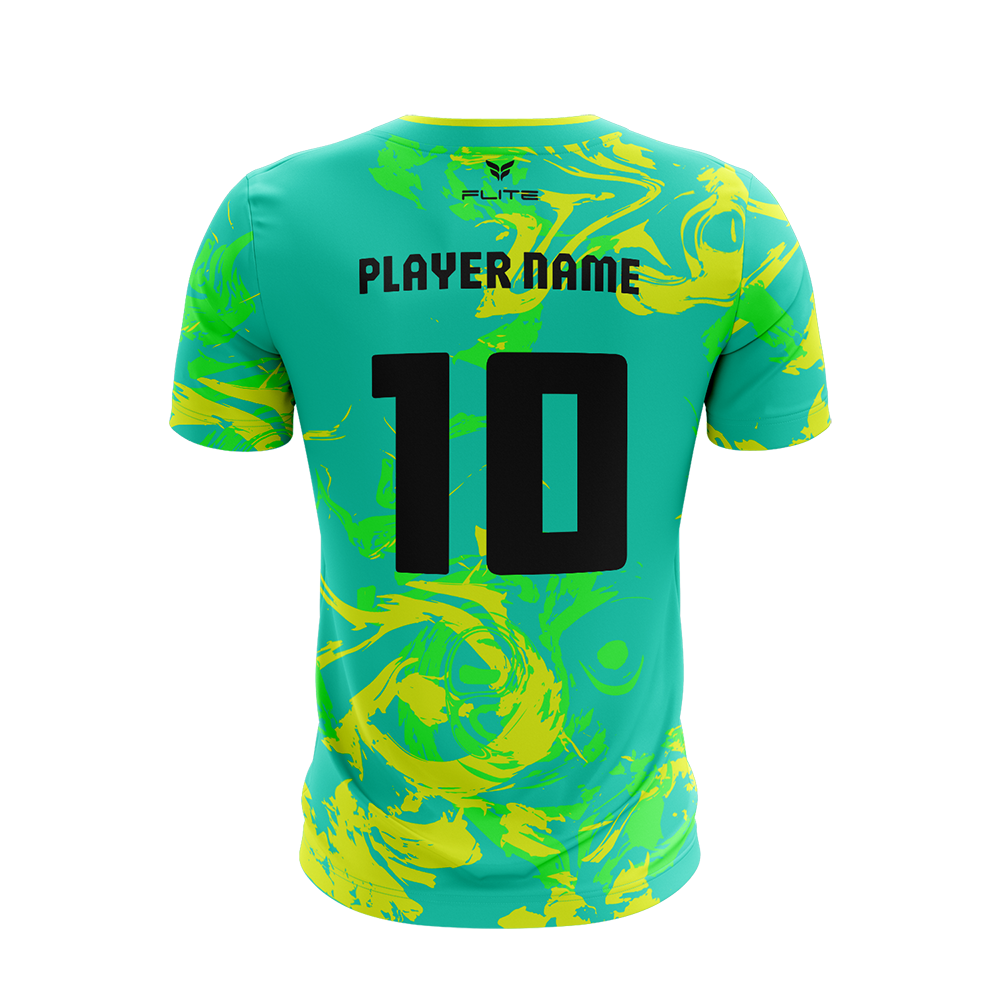 APEX UNITED PRACTICE JERSEY SS (TEAL/YELLOW)