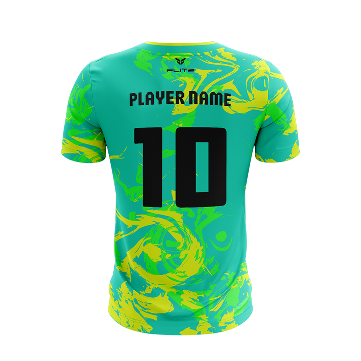 APEX UNITED PRACTICE JERSEY SS (TEAL/YELLOW)