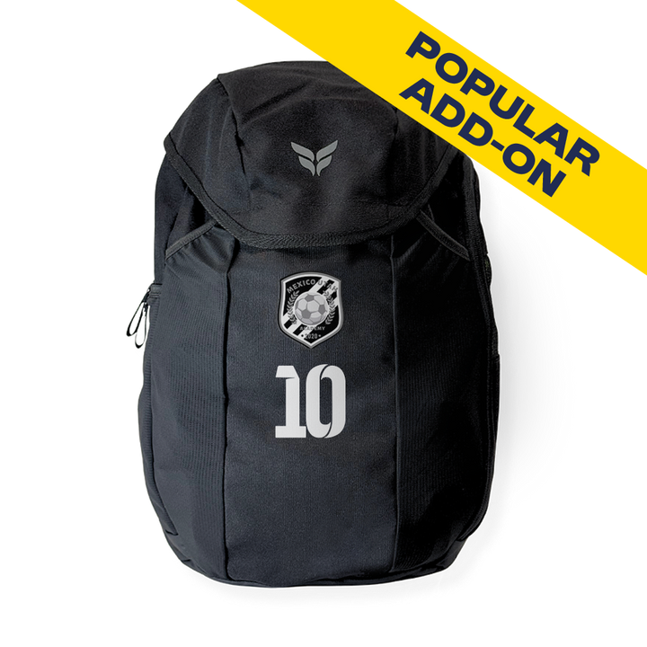 MEXICO UTAH ACADEMY TEAM BACKPACK WITH PLAYER NUMBER (BLACK)