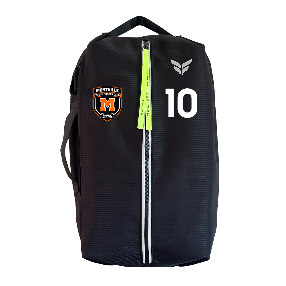 MONTVILLE YOUTH SC GAME DAY BAG WITH PLAYER NUMBER (BLACK)