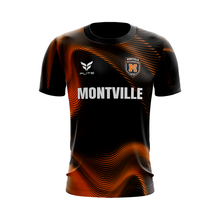 MONTVILLE YOUTH SC HOME JERSEY SS (BLACK)