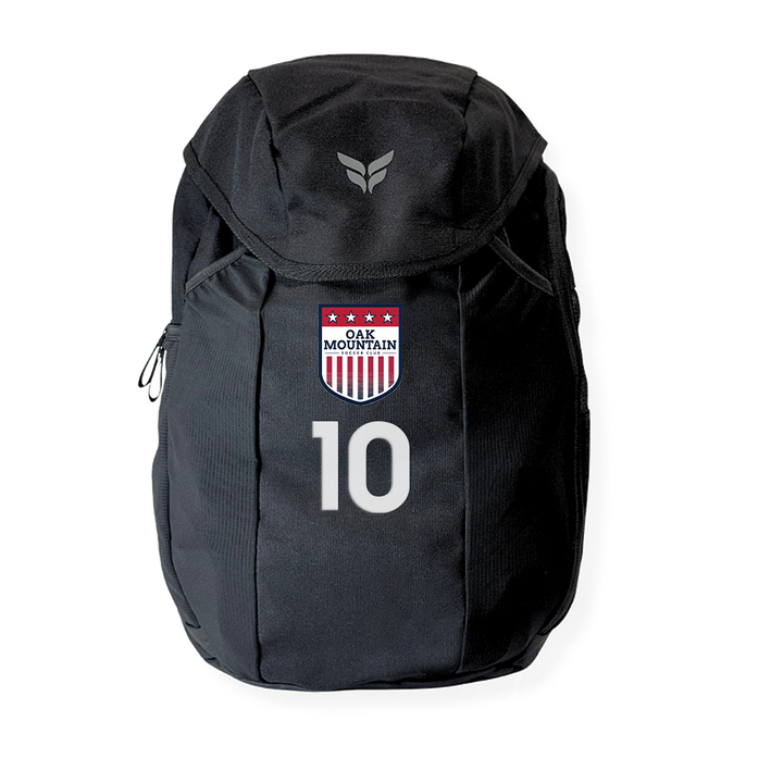 OAK MOUNTAIN SC TEAM BACKPACK WITH PLAYER NUMBER (BLACK)