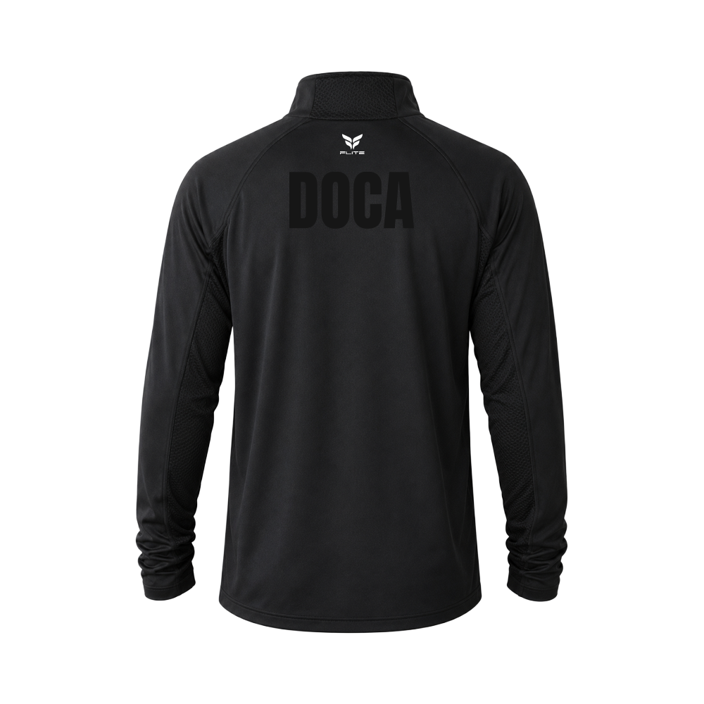 DOCA FUTEBOL STEALTH QUARTER-ZIP WITH NUMBER (BLACK)