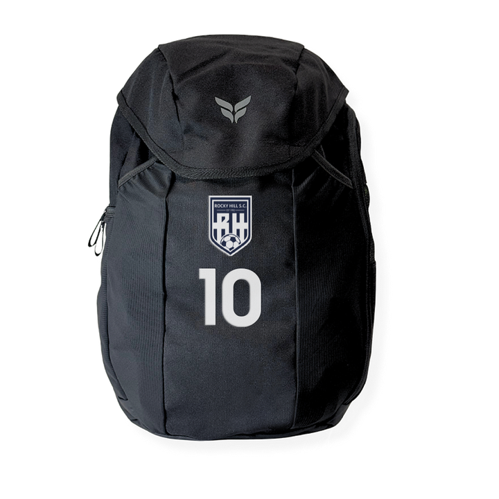 ROCKY HILL SC TEAM BACKPACK WITH PLAYER NUMBER (BLACK)