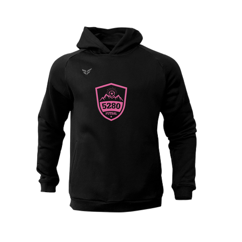 5280 FUTSAL COTTON-BLEND HOODIE (BLACK)