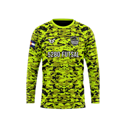 5280 FUTSAL GK CAMO JERSEY LS (NEON)