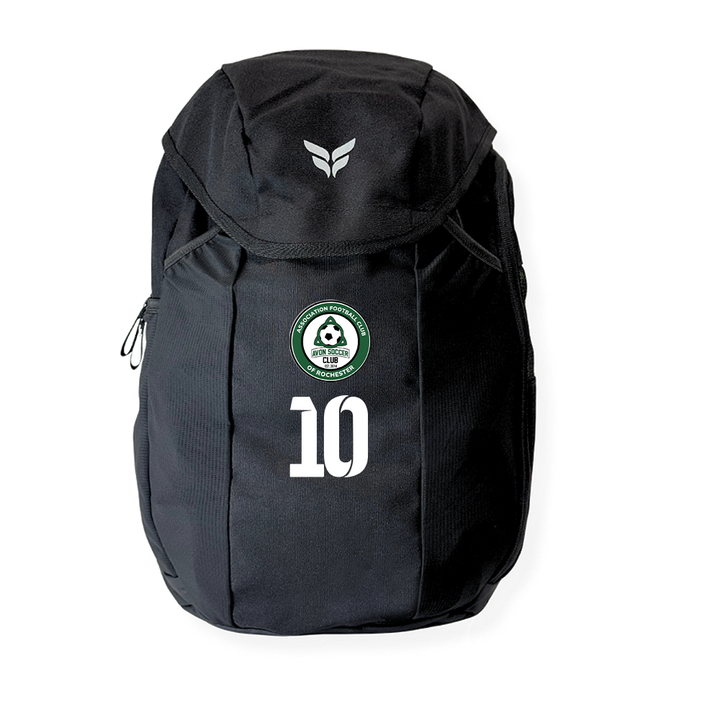 AFCR AVON TEAM BACKPACK WITH PLAYER NUMBER (BLACK)
