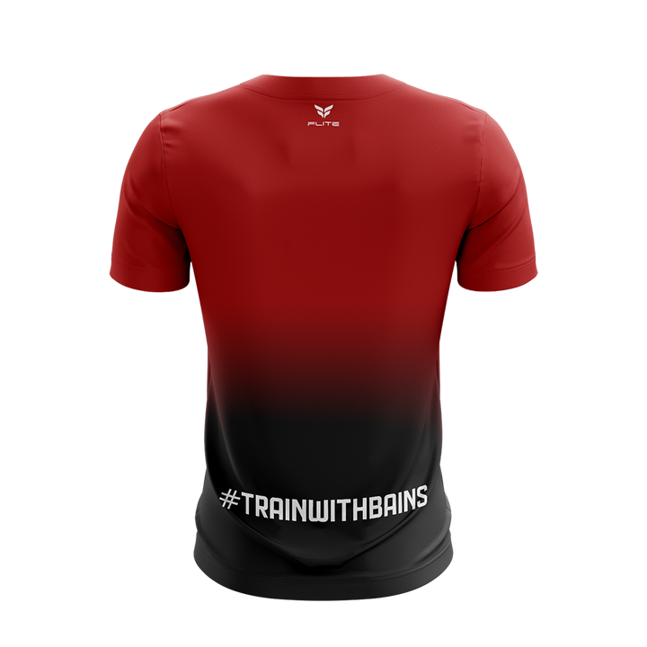BAINS FADED TRAINING JERSEY SS (RED BLACK)