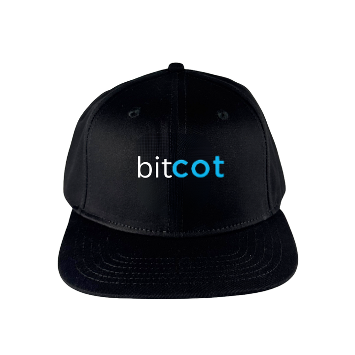 BITCOT FLAT BRIM SNAPBACK HAT (BLACK)