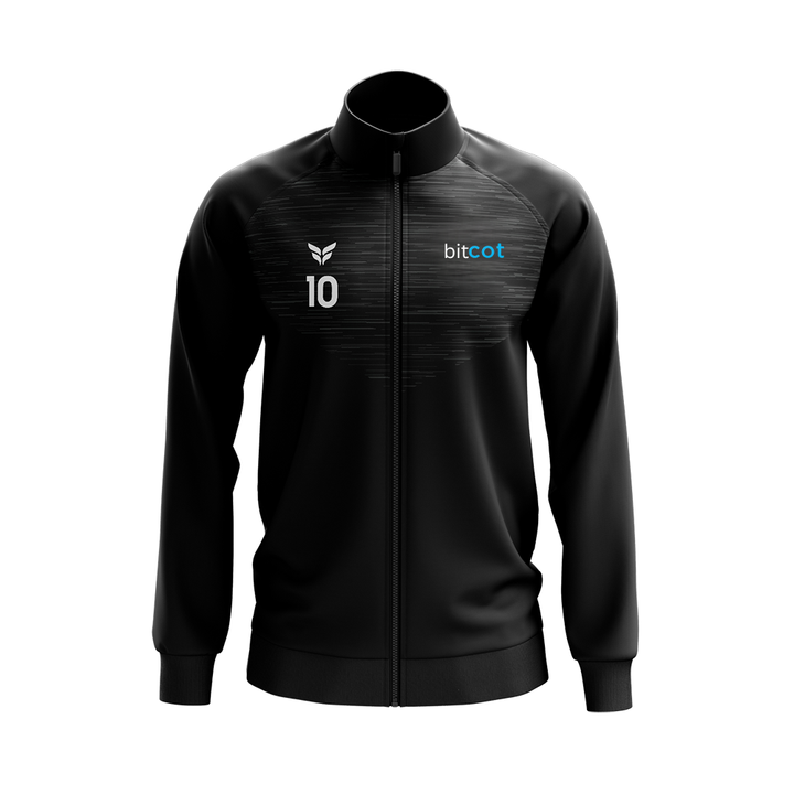 BITCOT WARM-UP JACKET WITH PLAYER NUMBER (BLACK)