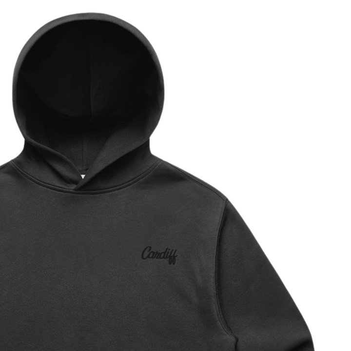 CARDIFF SCRIPT LIFESTYLE HOODIE (CHARCOAL GREY)