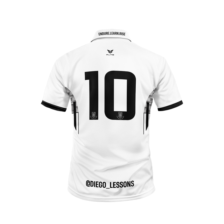 DIEGO LESSONS JERSEY HIGH COLLAR SS (WHITE)