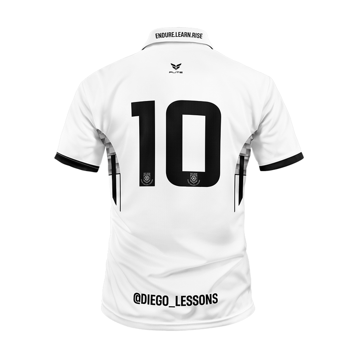 DIEGO LESSONS JERSEY HIGH COLLAR SS (WHITE)