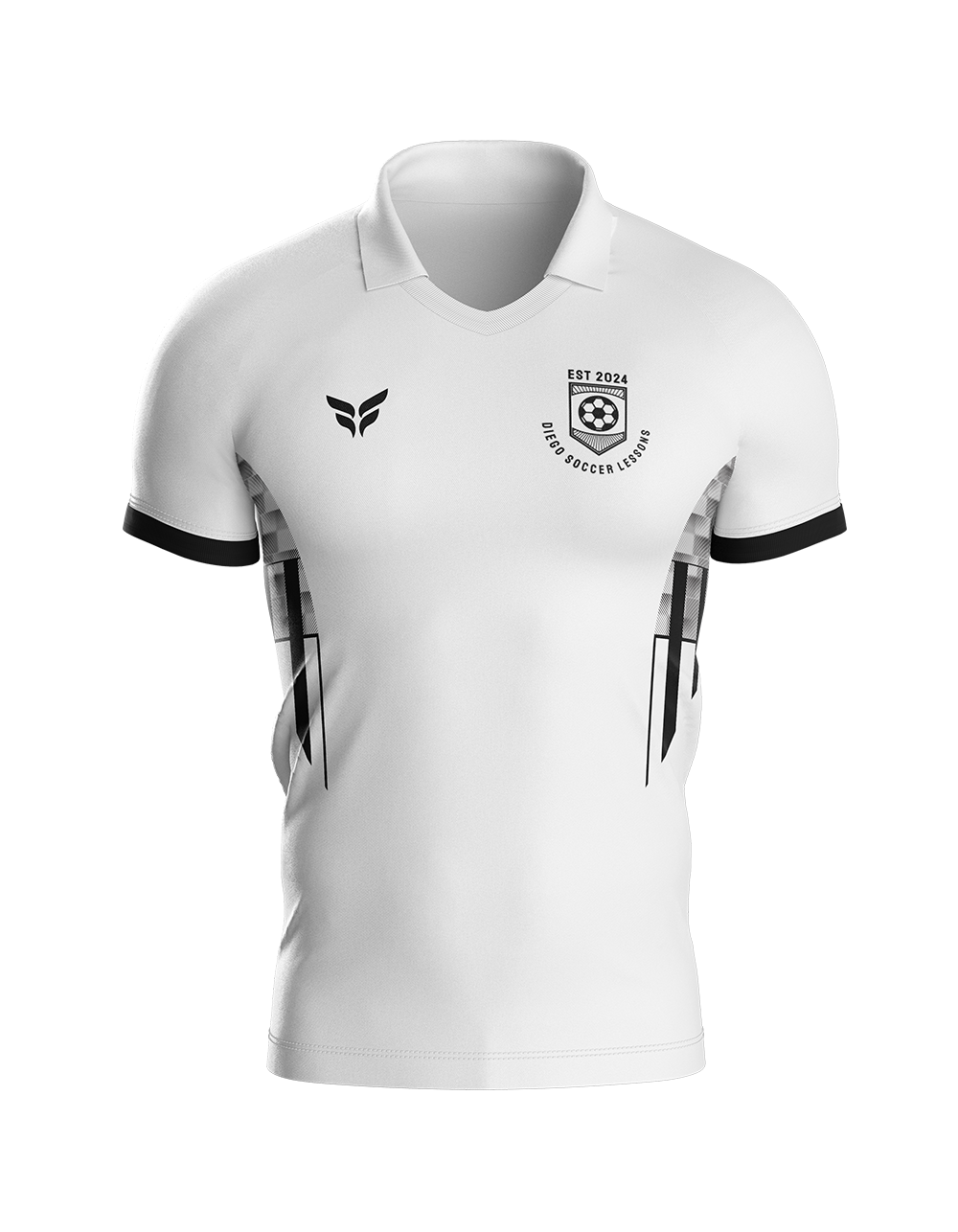 DIEGO LESSONS JERSEY HIGH COLLAR SS (WHITE)